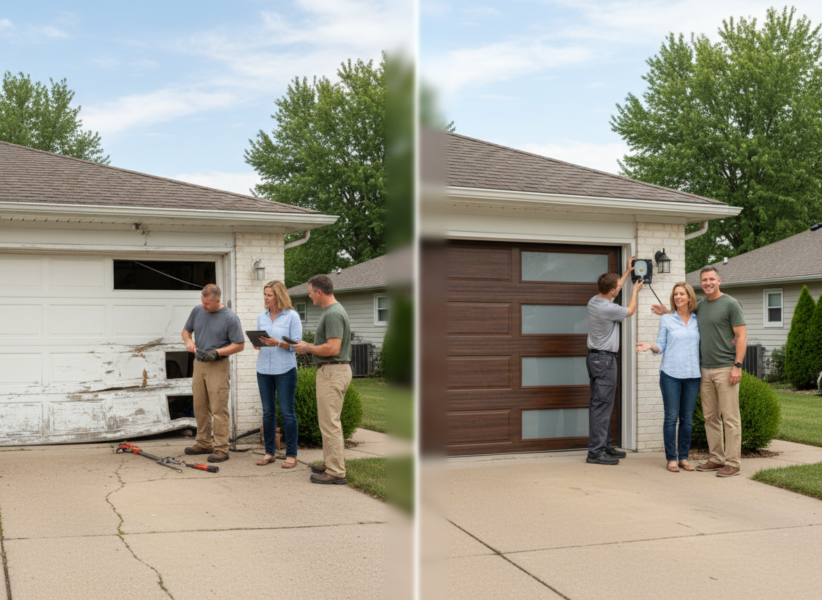 Garage Door Repair vs. Replacement in Olathe: What Homeowners Should Consider